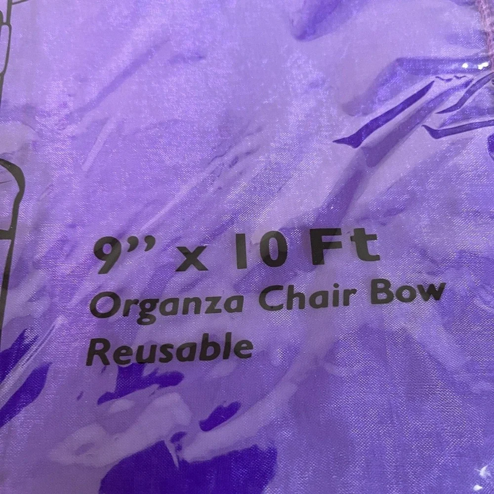 Natural Star Inc. NST Organza Chair Bow Purple 9